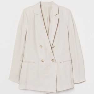 H&M Double Breasted Blazer Light Beige -XXL